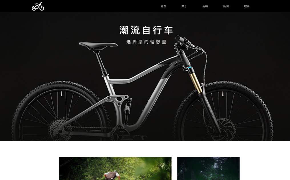 自行车网站模板预览